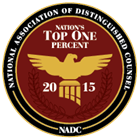 National Association of Distinguished Counsel Nations Top One Percent 2015 NADC