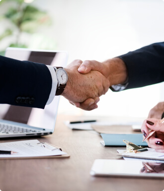 business people shaking hands